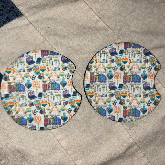 Pride LGBTQ Car Cup Holder Coasters - Picture 3 of 3